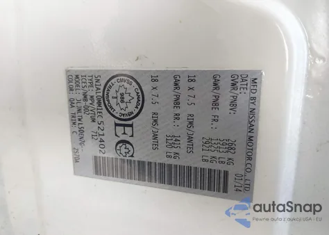 2014 Infiniti Qx60 from USA, damaged, VIN 5N1AL0MM1EC521402